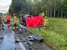 Tragiczny wypadek na DK10. Nie żyje kierowca busa