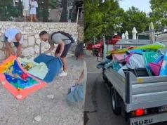 Chorwaci znaleźli sposób na "złodziei plaż". Co rano służby wywożą ręczniki i leżaki śmieciarką