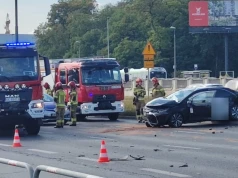 Wypadek na Bora-Komorowskiego. Utrudnienia w kierunku Nowej Huty