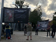Drastyczne billboardy ponownie w centrum Olsztyna. „Pokazujemy prawdziwe zdjęcia, tak wygląda aborcja”