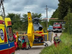 Dramat podczas zabawy. 9-latek wpadł do otworu z prętami, na miejscu interweniował śmigłowiec LPR