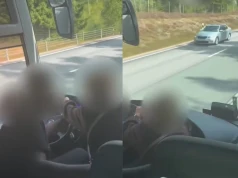 Kierowca autobusu zasłabł w czasie jazdy. Nagranie pokazuje, jak pasażerowie próbują opanować pojazd