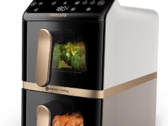 Ten air fryer stoi, nie leży, i dzięki temu mieści więcej. Philips taniej