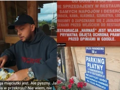 Książulo odwiedził restaurację Harnaś w Kościelisku. To tam za parking żądano 50 zł, a jedzenie miało być niesmaczne