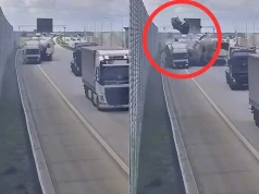 Osobówka dosłownie wzbiła się w powietrze. GDDKiA opublikowało nagranie z autostrady A1