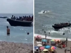 Łódź pełna migrantów wpłynęła na hiszpańską plażę. Turyści uciekali w popłochu