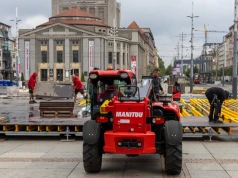 Dzień dobry Katowice. Na rynku trwają przygotowania do imprezy sportowej