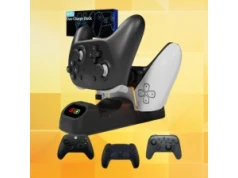 Orzly podwójna ładowarka USB-C do padów DualSense, Xbox Series, Nintendo Switch Pro Controller za 49,60 zł w Amazon PL