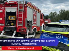 Dramatyczne chwile w Piątkowej! Groźny pożar dachu w budynku mieszkalnym