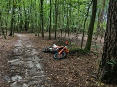 Motocyklista jadący enduro zginął w lesie. Jego ciało odnalazł syn