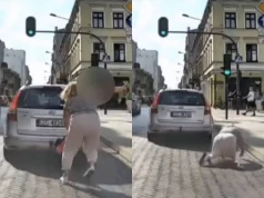Przechodziła poza przejściem. Zahaczyła torbą o hak holowniczy…