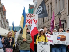 Solidarni z Ukrainą. Poznań protestuje przeciwko faszyzmowi i ksenofobii