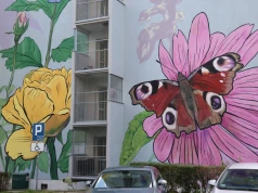 Nowy mural w Krakowie. „Przystanek Motyla” ozdobił wieżowiec
