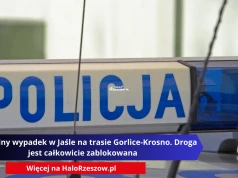 Śmiertelny wypadek w Jaśle na trasie Gorlice-Krosno. Droga jest całkowicie zablokowana
