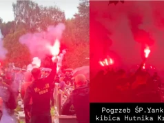 Tak kibice żegnali śp. Yankesa podczas pogrzebu na Cmentarzu Grębałów w Krakowie