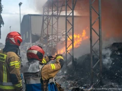Pożar składowiska odpadów w Lublińcu. Trwa dogaszanie