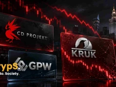 Wyprzedaż na GPW! Kruk runął o 7%, CD Projekt z gigantycznym obrotem