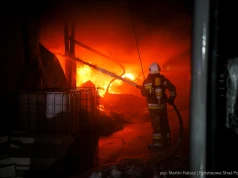 Pożar hali pod Międzychodem. W akcji około 150 strażaków