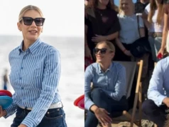 Nawroccy spacerują po plaży w Juracie. Tylko spójrzcie na buty pierwszej damy