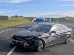 Groźne zdarzenie na S5. Kierowca BMW uderzył w bariery