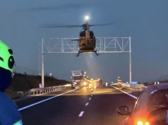 Nocny karambol na S19 pod Rzeszowem. Zderzenie pięciu pojazdów: lądował śmigłowiec