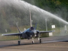 Pięć samolotów F-35 wylądowało w 32. Bazie Lotnictwa Taktycznego w Łasku