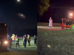 Lądowanie Skolima helikopterem. Na jeden z 6 koncertów tego dnia miał się spóźnić prawie 3 godziny