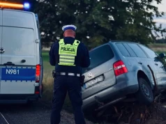 Drzewo zatrzymało auto pod Brusami. Pasażerka trafiła do szpitala