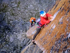 Solveig Korherr prowadzi „Histoire sans Fin” (8b+, 200 m)