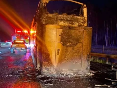Pożar autokaru na autostradzie A4. Utrudnienia w kierunku Krakowa