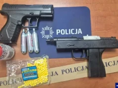 Nocny strzelec zatrzymany przez policję. Z wiatrówki niszczył okna i elewacje