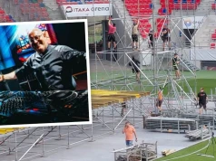 Rośnie scena na koncert DJ-a w koloratce. Na stadion zjedzie kilkanaście tysięcy osób