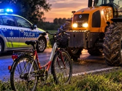 65 lat, 1,5 promila i rower bez świateł. Jechał środkiem drogi.