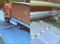 Jest nagranie z wypadku na przejeździe kolejowym w Gdańsku