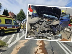 Zasłabła za kierownicą Audi i uderzyła w Skodę. Trzy osoby w szpitalu