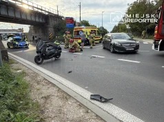 Wypadek na pograniczu Ursusa i Włoch. Motocyklista trafił do szpitala