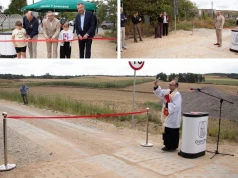 Czerwona wstęga, ksiądz z kropidłem i cztery kilometry płyt. Otwarcie drogi w Korytowie jak inauguracja obwodnicy
