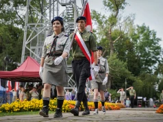 Święto Hufca ZHP Katowice. Harcerze świętowali przed Wieżą Spadochronową