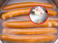 "Nie polecam wam kupować". Pokazał, co jest w parówkach