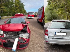 Zderzenie dwóch samochodów na Imielińskiej