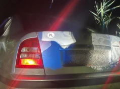 Pościg za 19-latkiem przez kilka miejscowości. Zatrzymał się dopiero, gdy wpadł autem do stawu