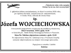 Nie żyje Józefa Wojciechowska. Odeszła po ciężkiej chorobie