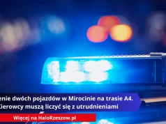 Zderzenie dwóch pojazdów w Mirocinie na trasie A4. Kierowcy muszą liczyć się z utrudnieniami