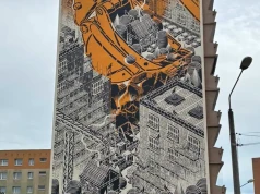 Filmowy mural powstał w Giszowcu. Nawiązuje do filmu Kazimierza Kutza
