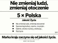 5 × Polska. Nie zmieniaj ludzi, zmieniaj otoczenie. Marka kraju zaczyna się od jakości życia