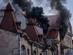 Pożar kamienicy w centrum Kalisza