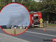 Wieczorna interwencja strażaków przy Alei Wojska Polskiego w Strzegomiu