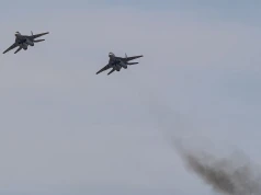Atak dronów kilkaset metrów od granicy z Polską. Myśliwce wystraszyły mieszkańców