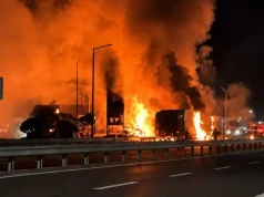 Atak drona przy granicy. Trafiony pociąg i stacja benzynowa