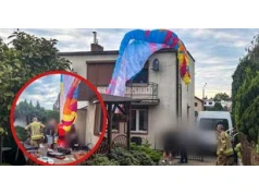 Paralotniarz uderzył w dom. Pilot trafił do szpitala